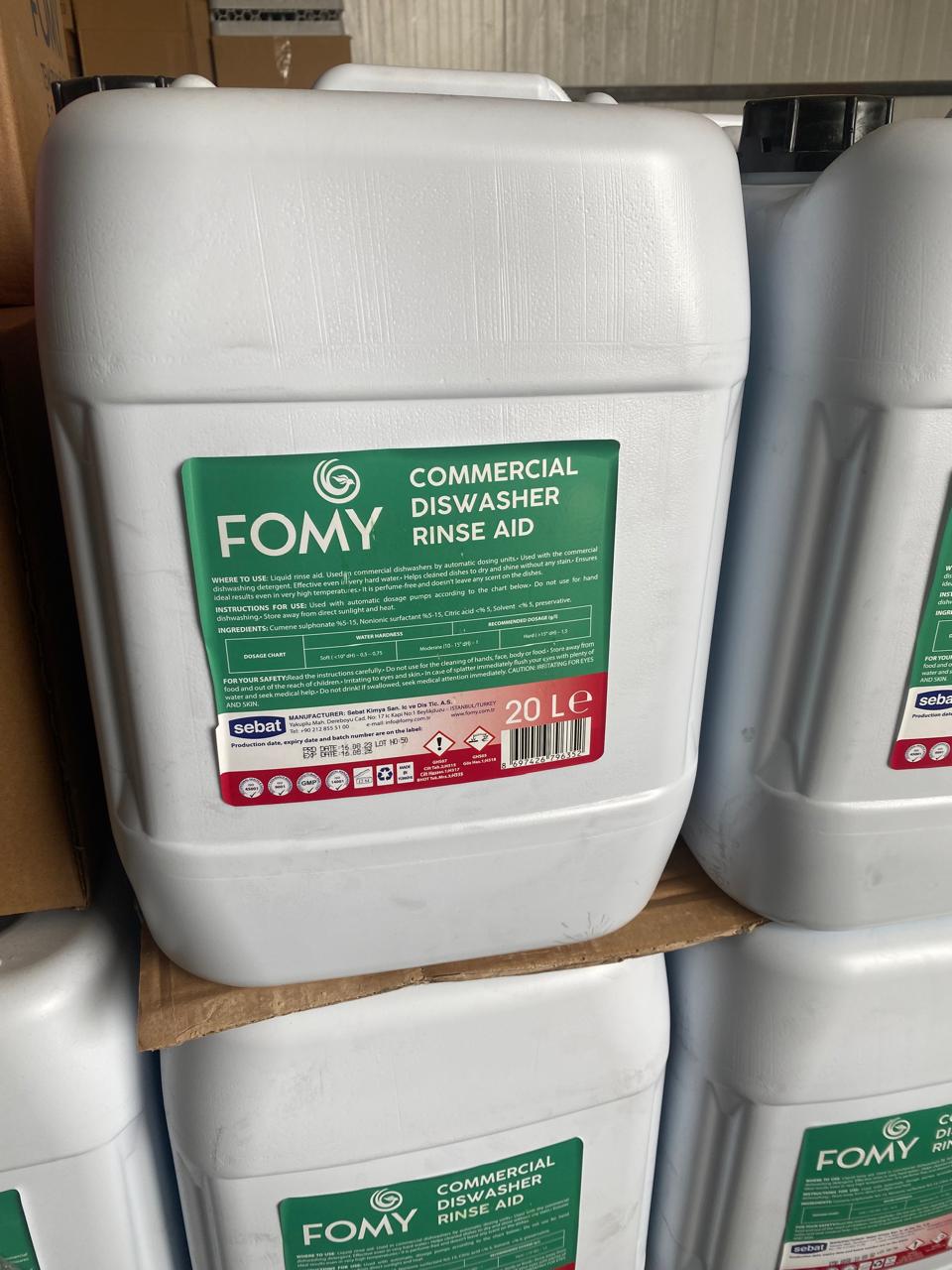 FOMY Commercial Dishwasher Rinse Aid